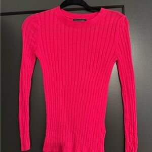 Banana Republic Fuchsia Ribbed Knit Top